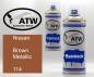 Preview: Nissan, Brown Metallic, 114: 400ml Sprühdose + 400ml Klarlack - Set, von ATW Autoteile West.